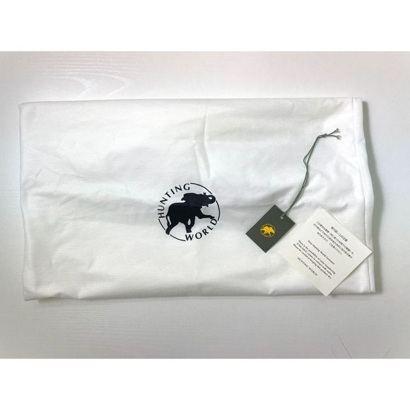 Hunting World Canvas Shoulder Bag Nylon Leather Blue Black - Picture 15 of 16